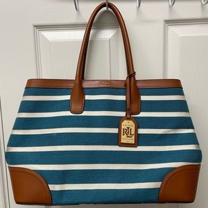 Lauren Ralph Lauren Striped Tote Bag